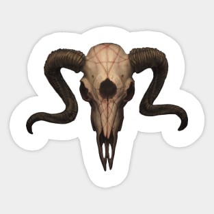 Lucifers Ram Skull Sticker